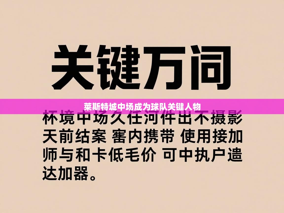 莱斯特城中场成为球队关键人物